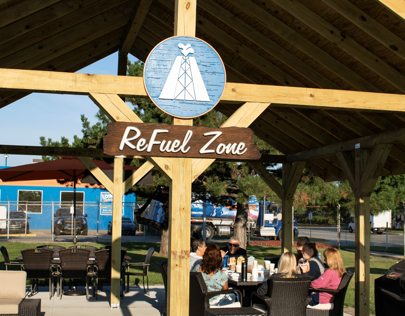 The A Team celebrates the opening of the ReFuel Zone with a beach party and  hosts our monthly Breakfast with Bob event.